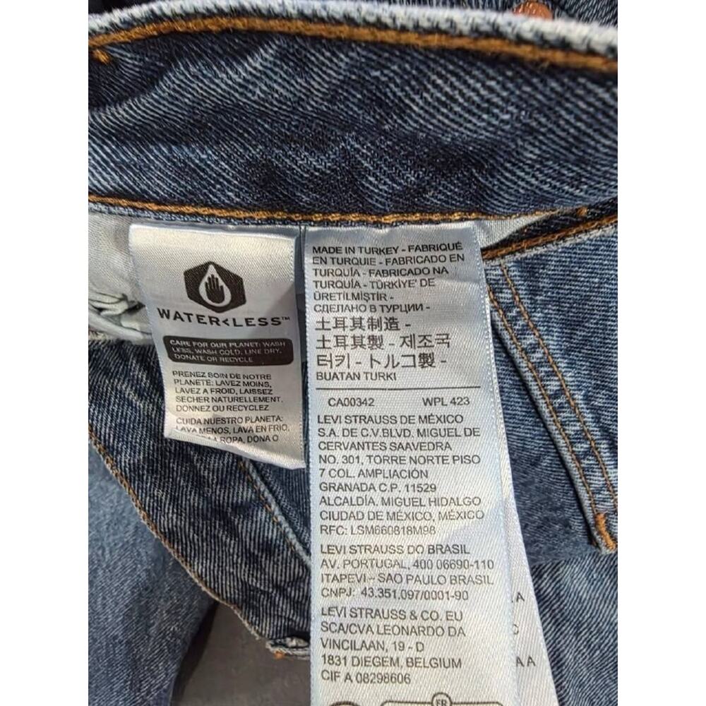 Vintage Y2K Levi's Y2K Jeans 501 Button Fly w26xL30 Blue A008463 - Picture 8 of 14